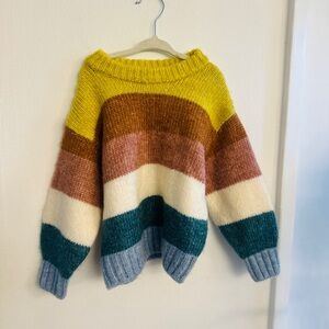 Zara Colorful Striped Kids Sweater